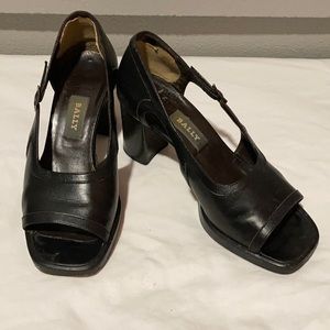 Bally Open Toe Slingback Shoes
